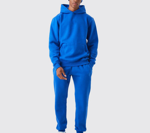 New Arrival 2026 Distressed Embroidery Front Streetwear Tracksuit Acid Wash Screen Printed Sweat Suit Hoodie Pant Set Men Unisex - Product Image 1