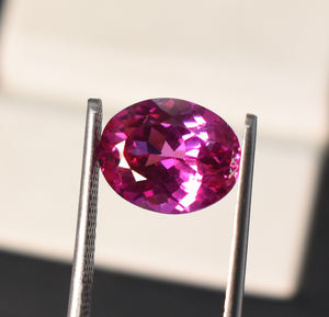Tourmaline Rubellite Ovale Step Cut Loose Gemstone 11X9mm 12X9mm 12X10mm 14X10mm 16X12mm Pink Sapphire Diy Jewelry - Product Image 6