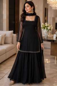 Robe Anarkali Punjabi de créateur, vêtements indiens et pakistanais, tenue 3 pièces, tailles personnalisées, broderie, vêtements de fête - Product Image 2