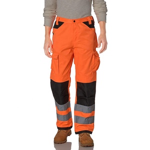 OEM <b>Hi</b> <b>Vis</b> Mechanic Workwear Trousers 13.75 Oz. Heavyweight Denim Mid Waist High Visibility Anti-static Plus Size <b>Jogger</b> Men - Product Image 1