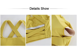 Soutien-gorge de sport élégant sans couture pour femme, idéal pour la course, l'entraînement, le yoga, confortable et rembourré, vêtements de sport actifs - Product Image 3