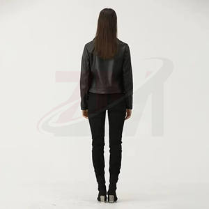 Chaquetas de cuero de manga larga para mujer, de invierno, premium, a la moda, diseño personalizado, de piel de oveja suave, chaquetas de cuero genuino para mujer - Product Image 4