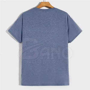 T-shirt pour homme à manches courtes, col rond, en coton 100% tricoté, respirant, de haute qualité, logo personnalisé pour la vente en ligne - Product Image 2