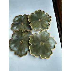 Sous-verres modernes en résine, formes ovales et rondes, pour la vaisselle et la décoration de fête - Product Image 3