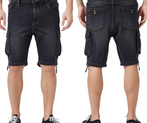 Men Tactical Cargo Denim Shorts Multi Pocket Streetwear - Product Image 4