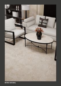 กระเบื้องพอร์ซเลนเคลือบเงาความหนาแน่นสูง ขนาด 600x600 มม. (24x24 นิ้ว) กระเบื้องเซรามิกวิทริฟายด์สำหรับปูพื้นห้องนั่งเล่น ห้องครัว ห้องน้ำ สไตล์โมเดิร์น - Product Image 3