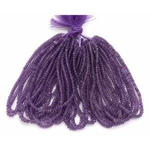 Perles en vrac en améthyste violette, forme courbée citrouille/melon, Shree Ambikanath, argent, 500 carats, pour la fabrication de bijoux DIY - Product Image 1