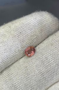 Zafiro padparadscha natural, corte ovalado, sin tratamiento térmico. - Product Image 2