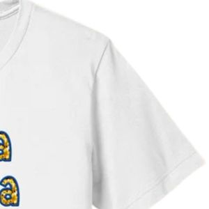 T-shirt décontracté pour femme Sigma Gamma Rho, motif brodé à faux sequins, manches courtes, col rond, lettres grecques de la sororité, vente en gros - Product Image 4