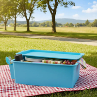 Caja de Almacenamiento de Plástico PP Personalizada OEM con Tapa, Contenedor Organizador Apilable