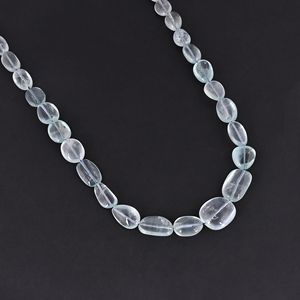 Collier classique fait main en perles d'aigue-marine naturelle, bijoux de mode en pierres précieuses authentiques, vente en gros, unisexe - Product Image 2