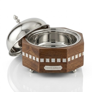 Juego de Cazuelas de Acero Inoxidable Aisladas de Lujo, con Base de Madera, para Mantener Alimentos Calientes, Compatible con Inducción - Product Image 3