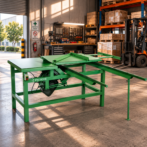 Sierra de mesa para trabajar la madera FH-1431E con capacidad de corte 3 en 1 0 ° -45 °   Motor de 380V con Ángulo de Inclinación Horizontal y Alto Nivel de Seguridad - Product Image 1
