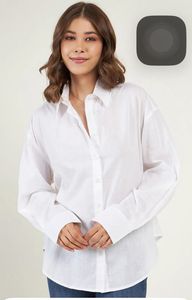Women Cotton Striped Shirt Long Sleeve Button <b>Down</b> Formal Regular Fit Office Wear Breathable Eco-Friendly Simple Blouse Top - Product Image 5