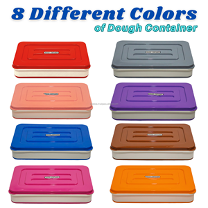 Contenedor de Plástico para Masa con Tapa, Bandeja Multicolor para Bolas de Masa para Uso en la Cocina, Bandeja con Capacidad para 6 Bolas - Product Image 5