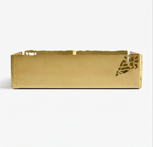 Porta Servilletas de Acero Inoxidable Pulido en Dorado, Diseño Artesanal, Perfecto para Vajilla de Restaurante y Hotel, Decoración Elegante - Product Image 4