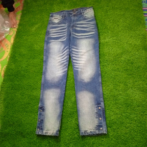 Pantalones Vaqueros Retro para Hombre, Lavados, Rectos, Personalizados, Desgastados, Resistentes al Agua, Estilo Urbano, Hip Hop, Casuales, para Invierno y Otoño, Venta al Por Mayor - Product Image 1