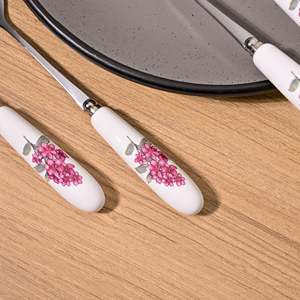 Set of 6 Lilac Flower Print Dessert Tools Elegant Spoon for Enjoying <b>Sweet</b> Treats - Product Image 4
