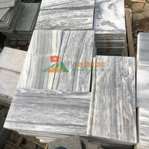 กระเบื้องปูพื้นสระว่ายน้ำหินอ่อนสีน้ำเงินเทาธรรมชาติ กันลื่น กระเบื้องสระว่ายน้ำหรูหรา สำหรับตกแต่งสวนภายนอก - Product Image 4