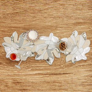 Needlework Embroidery Beaded <b>Table</b> <b>Runner</b> for Tabletop and Kitchen Home Decor Mat Top Quality Product at Very Low Price - Product Image 2