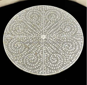 Table basse antique de luxe moderne, incrustation de nacre, meubles décoratifs de salon pour chambre à coucher et salle à manger par artisan craft - Product Image 6