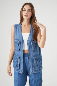 Slim Fit Dark Wash Denim Vest – Formal Casual Sleeveless Jean <b>Jacket</b> for Men’s Fashion - Product Image 5