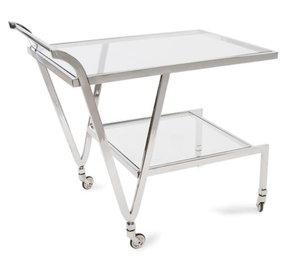 Commercial Kitchen Stainless Steel Utility Cart Glass Tray Sink 4-Wheel Rolling Trolley for Hotel Restaurant <b>Bar</b> Beverage Stand - Product Image 5