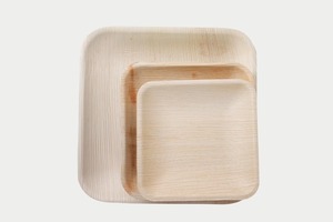 High Quality 100% Natural 7 Inch <b>Disposable</b> Plant Rectangle Palm Leaf <b>Plates</b> for Giveaways Corporate Events Factory Price - Product Image 3