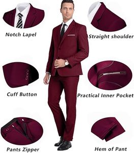 High-End Groom Tuxedo <b>Suit</b> Pant Coat Wedding Party Wear - Product Image 1