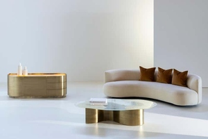 Hot Selling Pure brass <b>coffee</b> <b>table</b> modern luxury brass <b>coffee</b> <b>table</b> premium fluid metal cocktail <b>table</b> - Product Image 6