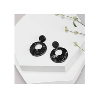 Anting Resin Bergaya Seni Modern Pola Bunga Ramah Lingkungan Perhiasan Buatan Tangan untuk Pernikahan Koleksi Seni Mode