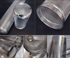 Tube filtrant perforé en acier inoxydable 304 316L, panier filtrant cylindrique, panier de filtration pour la filtration industrielle de l'huile - Product Image 5