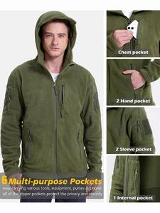 Veste Softshell Homme Personnalisée Hiver 2026 à Capuche en Toile Couleur Unie Fermeture Éclair Poches Logo Avant Coupe-Vent Style Urbain - Product Image 4