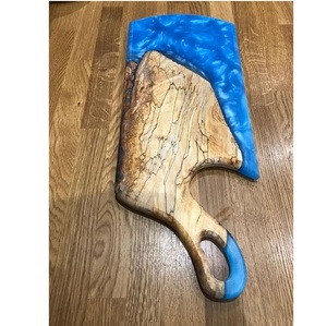 Planche à découper de style américain en bois avec poignée en résine, pour aliments et fruits, passe au lave-vaisselle, pour une utilisation quotidienne à la maison - Product Image 5