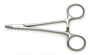 Porte-aiguille Derf en acier inoxydable, droit, demi-or, manuel, pour ensemble orthopédique, Classe I, approuvé CE ISO, avec poignée OEM, chirurgical - Product Image 2