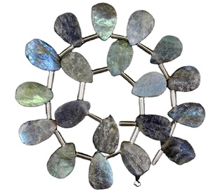 Pear Shape Rough Gemstone Jewelry Blue <b>Fire</b> <b>Stone</b> Collection Style Cut Stunning 19 Pieces Natural Labradorite At Best Price - Product Image 1
