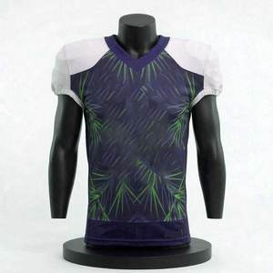 Camiseta Deportiva de Fútbol Americano de Manga Corta, Transpirable, Sublimada, al por Mayor, Personalizada con el Logotipo del Equipo - Product Image 1