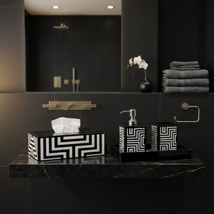 Elegant Transparent Glass Bathroom Accessories Set Durable Thick Glass Soap Dispenser <b>Toothbrush</b> <b>Holder</b> Soap Dish Tumbler Luxury - Product Image 4
