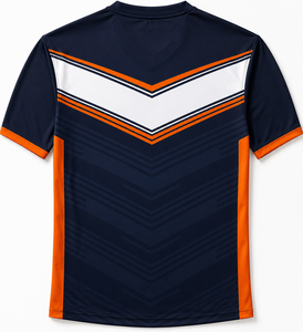 T-shirts de sport unisexes à séchage rapide, anti-transpiration, col en V, manches courtes, pour le football, avec logo personnalisé imprimé par sublimation - Product Image 2