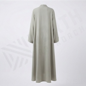 Nuevo Modelo de Abaya al por Mayor, Kaftán Musulmán Largo y Abierto, Ropa Tradicional, Bufanda de Poliéster para Mujer, Moda Modesta de Alta Calidad - Product Image 2