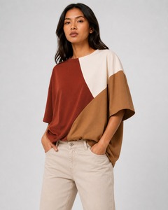 Camiseta Extra Grande de Algodón Grueso para Mujer, Personalizada con Logotipo Gráfico, de Alta Calidad, Transpirable, Tejida, Lisa, para Uso en Verano - Product Image 5