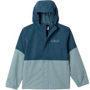 Veste confortable et chaude pour garçons, design tendance, prix bas, logo personnalisé et poches avant, design de haute qualité, bloc de couleurs, 2026 - Product Image 1