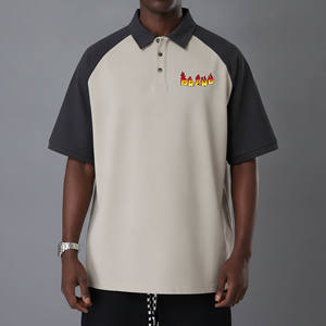 TERZO SPORTS New Men's Solid Short Sleeve Regular Fit Casual Style <b>Raglan</b> Sleeve for Shirt Polyester/Cotton Breathable - Product Image 4