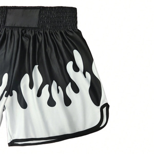 Shorts de boxe en satin premium, logo d'équipe personnalisable, shorts de combat respirants et légers, vêtements de sport pour les tournois - Product Image 5