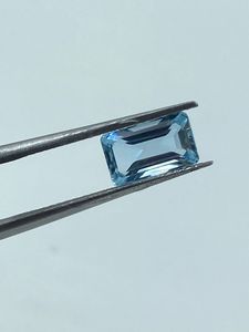 Piedra de Aguamarina Natural de Primera Calidad, Corte Baguette, Gema Suelta de 1.24 Quilates, Azul Cielo, para Joyería - Product Image 4
