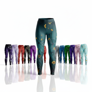 Leggings Deportivos Personalizados con Diseño Impreso en Toda la Superficie, Pantalones Ajustados para Entrenamiento, Jogging y Ejercicio, Ropa Deportiva OEM ODM - Product Image 1