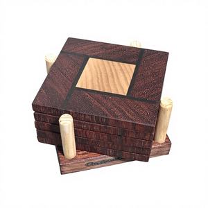 Sous-verre en bois de bambou antique foncé poli, écologique, épaisseur 5 mm, pour thé et café, vente en gros, exportateur, fabricant de vaisselle en bois - Product Image 1