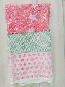Pareos de playa largos para mujer, hechos a mano en Jaipur, de algodón suave con estampado de bloques, sarongs, cubrebaños de playa, pañuelos indios - Product Image 2