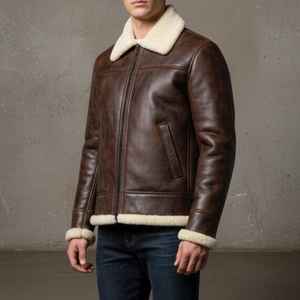 Chaquetas de Cuero Genuino para Hombre y Mujer, Chaquetas Casuales de Invierno para Clima Frío, Ropa Exterior de Cuero Suave de Primera Calidad, Duradera - Product Image 4