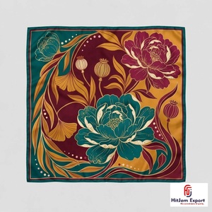 Elegant Printed Square <b>Scarf</b> Soft Lightweight High Quality OEM ODM Manufacturer Maui Custom Fabric Products Wholesale - Product Image 3
